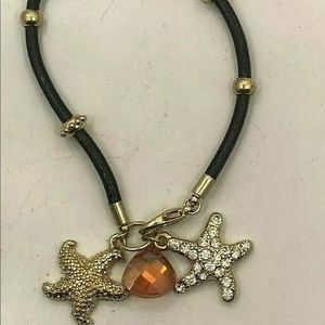 Starfish Bracelet Crystal Charm Sea Nautical